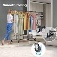 Porte-vêtements Simply Charge robuste 400Lbs, porte-vêtements roulants pour suspendre les vêtements, porte-vêtements commercial