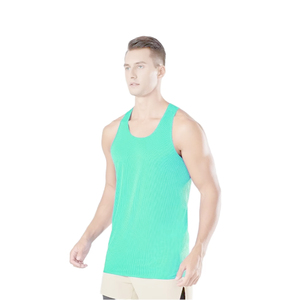 Débardeur sans manches en coton pour hommes séchage rapide maille Fitness Gym porter bouton fabricant Stringer tricoté tissage trou décoration - Product Image 1