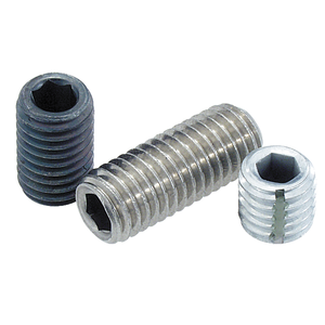 K0707 M8 x 12 Grub Screw Hex Socket <b>Thread</b> <b>Lock</b> Steel Black Bright DIN EN ISO 4026 - Product Image 4