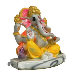 Estatua de Ganesh Ji de Poliresina, Hecha a Mano, Pintada a Mano, Decoración Religiosa Tradicional, Pooja, Boda, Hogar, India - Product Image 4