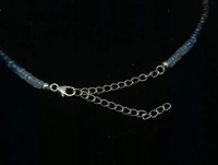 Collier en aquamarine naturelle de qualité AAA, perles rondes facettées de 3,5 mm, collier ras du cou en argent sterling 925, vente en gros