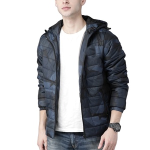 Nouvel arrivage de veste universitaire personnalisée Bomber personnalisé Baseball Jacket Nouveau élégant rembourré Camouflage bleu Bomber Parka Veste pour hommes - Product Image 1