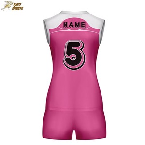 Ensemble d'uniformes de volley-ball pour femmes personnalisés Gilet sans manches imprimé par sublimation Vêtements de sport d'équipe en polyester respirants - Product Image 5