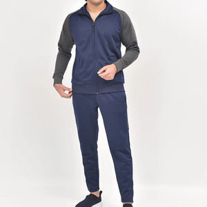 Veste de course personnalisée pantalon vêtements de sport activité de plein air survêtement coton polyester coupe ajustée ensemble de survêtement pour hommes - Product Image 1