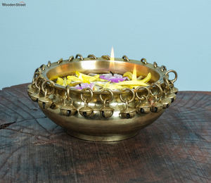 Urli martillado de latón con tamaño y logotipo personalizados para boda y decoración del hogar, Urli elegante de Color dorado - Product Image 6