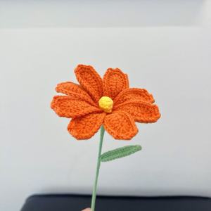 Fleur de Gesang au crochet finie, tissée à la main avec des fleurs artificielles, cadeau pour la Saint-Valentin, la fête des enseignants, décoration de la maison - Product Image 4