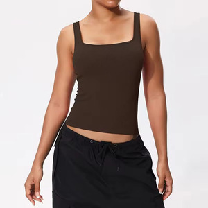 Camiseta sin Mangas de Algodón Elástico para Mujer, Venta al por Mayor, Hombros Anchos, Suave, Transpirable, Cómoda, Chaleco Deportivo - Product Image 5