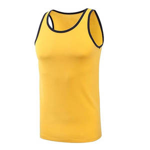 เสื้อแขนกุดพรีเมี่ยมสำหรับผู้ชายเสื้อกล้ามลำลองสีพื้น - Product Image 5