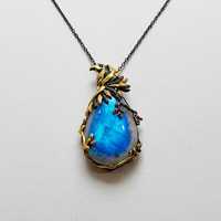 Collier en argent sterling 925 plaqué or 14 carats avec pierre de lune pour femmes, pierre de naissance de juin, collier en forme de larme, bijoux imposants