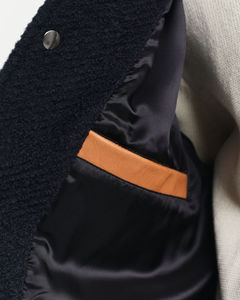 Veste universitaire de luxe pour hommes 100% coton fermeture à boutons 2 poches latérales Letterman Baseball College Bomber pour l'hiver - Product Image 4