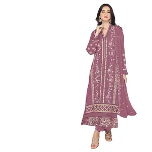 优质巴基斯坦印度连衣裙2024新设计女士Shalwar Kameez草坪批发