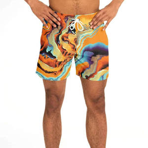 Pantalones Cortos Deportivos Sublimados para Hombre, Diseño Personalizado, Servicio OEM de Alta Calidad, Transpirables, Resistentes al Viento, Cintura Elástica, Tela de Lona - Product Image 2