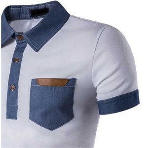 Style personnalisé pour hommes pour T-shirts polo décontracté à manches courtes 100% coton fibre de bambou grande taille 260 grammes de poids à vendre - Product Image 4