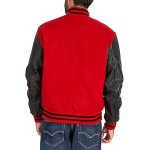 Veste d'université à manches en cuir de laine pour hommes uniforme d'usine corps en laine personnalisé de haute qualité - Product Image 2