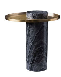 Table d'appoint noire de style contemporain Table d'appoint finie en or sur mesure Meubles à la mode Meubles de salon - Product Image 5