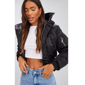 Veste bouffante en Nylon pour femmes, nouveau Design à la mode, Bomber chaud avec Logo personnalisé - Product Image 3