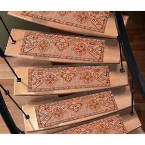 Tapis orange, tapis au design kilim, tapis imprimé, motif géométrique, gobelin - Product Image 2