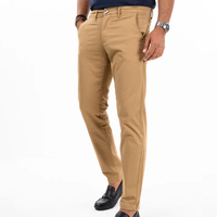 Pantalones Chinos Rectos para Hombre, Ligeros, Color Caqui, para Oficina, Casuales de Negocios, de Algodón y Elastano, Ecológicos y Transpirables, al por Mayor