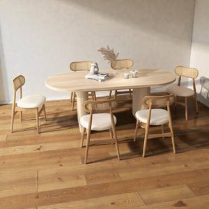 High Quality Natural Teak Wood Restaurant Dining <b>Chair</b> <b>Upholstered</b> Cushion Midcentury Modern Durable Eco-Friendly Waterproof - Product Image 6