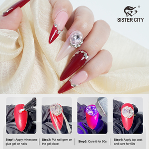 جل لاصق للأحجار الكريمة 30 جرام، غراء شفاف لفن الأظافر، لاصق للأحجار الكريمة والأحجار الزجاجية للأظافر - Product Image 6