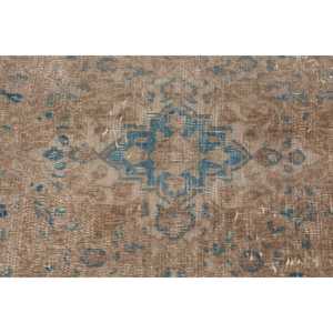 Vintage Turkish Oversize Rug 9.2x12.5 ft, <b>Brown</b> Plants & trees Rug <b>Wool</b> - Product Image 5