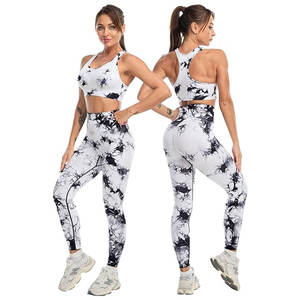 Hot Selling Custom Design Women's Yoga Set Drawstring Breathable <b>Cheap</b> Price Seamless Bra <b>Legging</b> Set Made Pakistan Solid - Product Image 2