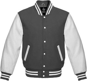 Vestes Letterman en cuir de laine de haute qualité pour hommes avec col montant en gros Varsity CollegeBaseballjacket vierge pour hommes - Product Image 2