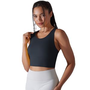 Sujetador deportivo clásico Racerback para mujer, sujetadores de yoga acolchados, reversibles, elásticos en cuatro direcciones, sujetador deportivo para gimnasio y yoga para mujer - Product Image 5
