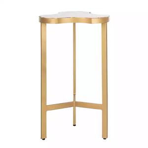 Best Selling Metal Accent And End Tables With Marble Top Design Suitable For Farmhouse <b>Industrial</b> And Decor Spaces - Product Image 1