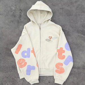 Chándal de invierno para hombre, ropa cómoda de algodón suave para exteriores, patrón sólido, logotipo transpirable, conjunto de chándal apilado con estampado - Product Image 1