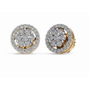 Exclusivos Pendientes de Oro de 14 Quilates con Diamantes en Forma de Pétalo de Atenea, Corte Princesa y Redondo, Joyería Cultivada en Laboratorio, Proveedor Mayorista - Product Image 1