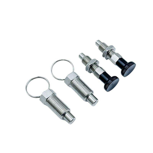 Goupille de positionnement à anneau de traction en acier inoxydable non standard, goupille de positionnement filetée, bouton zingué, goupille à ressort de type poussoir - Product Image 1