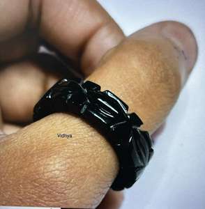 Anillo hecho a mano de ónix negro natural Pendiente de mujer hermosa. - Product Image 1