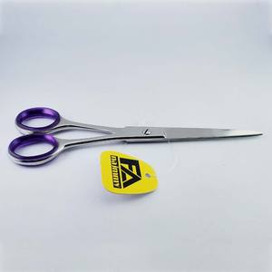 Ciseaux de coupe de cheveux de coiffeur en acier inoxydable finition satinée pour gaucher lames tranchantes avec inserts en anneau Type de beauté - Product Image 5