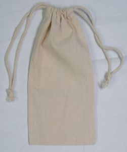 Sacs de rangement en coton biologique recyclable à cordon personnalisés pour cadeaux et artisanat - Pochettes de rangement imprimées à l'écran - Product Image 3