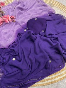 Magnifique tissu en mousseline de Nazmin, sari exclusif, dernière tendance pour les femmes, vêtements ethniques pour mariage et fête, best-seller - Product Image 2