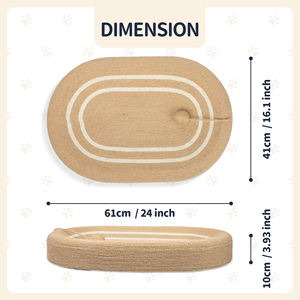 Diskon besar cakar kucing Sisal Oval gaya lucu untuk bermain hewan peliharaan dan menggaruk - Product Image 3