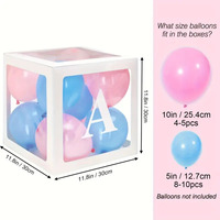 Transparent blanc lettre bébé amour ballon boîte fête décoration fournitures événement scène Arrangement vacances Festival fête décor
