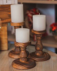VENTE BOUGIER PORTE-BOUGIE EN BOIS POUR LA Décoration DE LA MAISON Meilleure Vente Bougie Pilier Titulaire par Antique Creations - Product Image 3