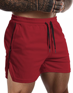 Shorts de sport pour hommes, fabrication OEM, poche zippée, légers, pour la salle de sport, la course à pied, sans doublure, musculation, logo personnalisé, vente en gros, nouvelle arrivée - Product Image 5