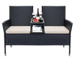 Silla de mimbre de exterior de nuevo diseño, muebles de exterior de 2 plazas, muebles de mimbre de ratán Benchlove Pe hechos en Vietnam - Product Image 1