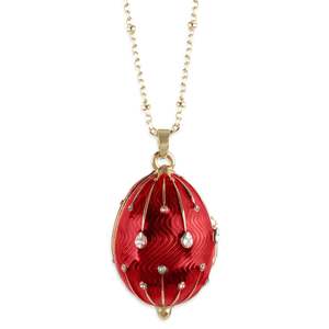 Nuova Elegante Collana a Forma di Uovo Apribile e Chiudibile con Ciondolo a Cavallo Arcobaleno in Rame Placcato Oro Vintage - Product Image 5