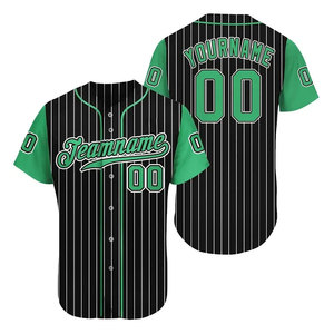 Fait sur mesure vous possédez Design Sublimation impression numérique fines rayures maillot de Baseball cousu Baseball uniforme équipe Softball maillot - Product Image 1