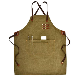 Factory Wholesale <b>Apron</b> Thickened Polyester Cotton Canvas <b>Apron</b> New Household <b>Kitchen</b> <b>Aprons</b> - Product Image 2