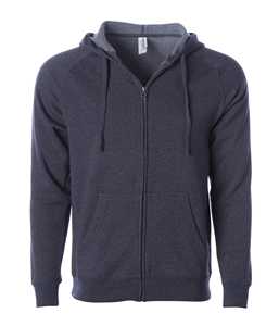 Global Blank Sweat à capuche Slim Fit pour hommes et femmes Sweats à capuche légers avec fermeture éclair Independent Trading Co Hoodies - Product Image 1