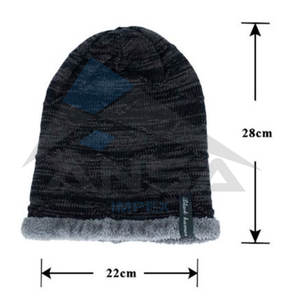 Sombrero de punto de invierno para hombre, sombreros sueltos gruesos de terciopelo de Color sólido, sombreros de terciopelo personalizados al por mayor - Product Image 5