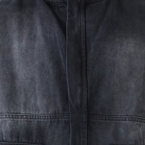 แจ็คเก็ตเดนิมฤดูหนาวแบบย้อนกลับได้ ไม่มีปก สีดำ ผ้าฝ้ายแท้ 100% คุณภาพสูง ทันสมัย ป้องกันลม เป็นมิตรกับสิ่งแวดล้อม ทรงโอเวอร์ไซส์ - Product Image 2