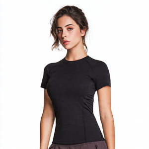 Camiseta Deportiva para Mujer, OEM, Sublimación, Camiseta de Yoga, Tops de Compresión para Mujer, Camiseta de Manga Corta Estampada - Product Image 6