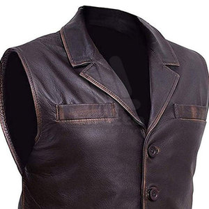 Gilet en cuir décontracté pour homme - Respirant, écologique, de haute qualité, personnalisable - Product Image 3
