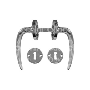 POIGNÉE EN CORNE Quadro 8 Avec rosace brevetée et écusson - Product Image 1